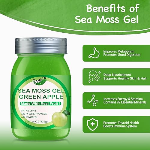 Miniatura 2 de Sea Moss Raw - Gel natural de musgo marino de 15 onzas con musgo marino irlandés, apoyo inmunológico y digestivo, suplementos antioxidantes