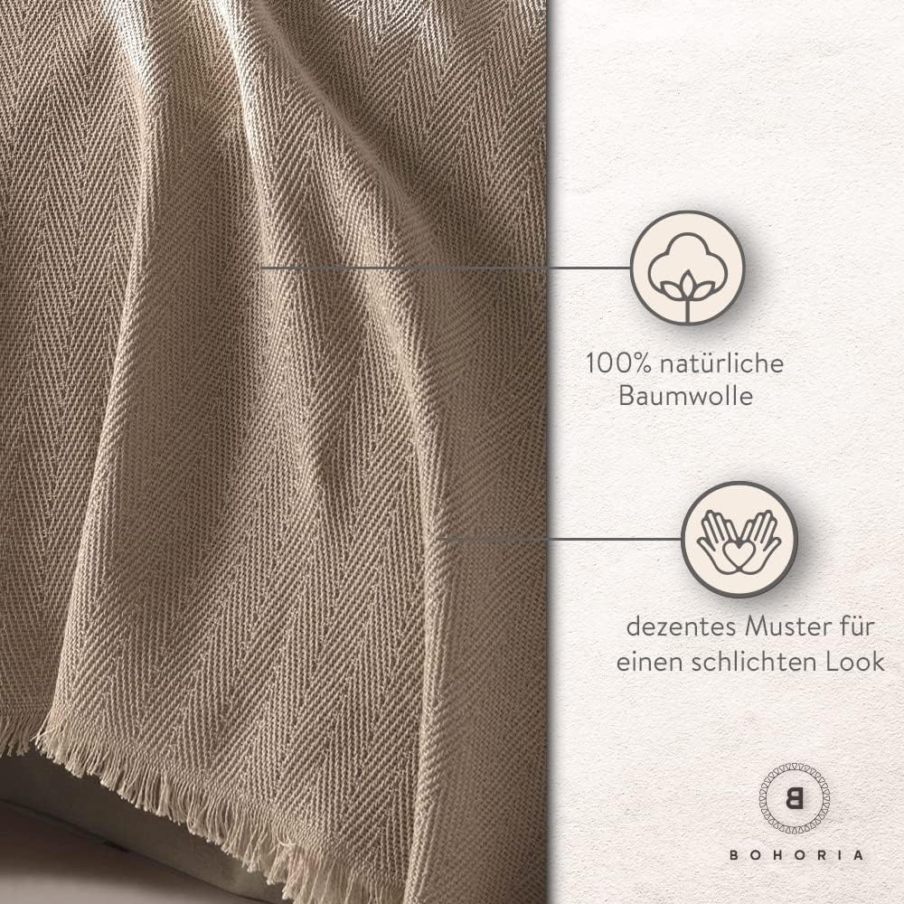 Copriletto Cotone 220x240 Cm Oeko-Tex - Reversibile, Tessuto Waffel, Design Urban Loft Sepia - Foto 5