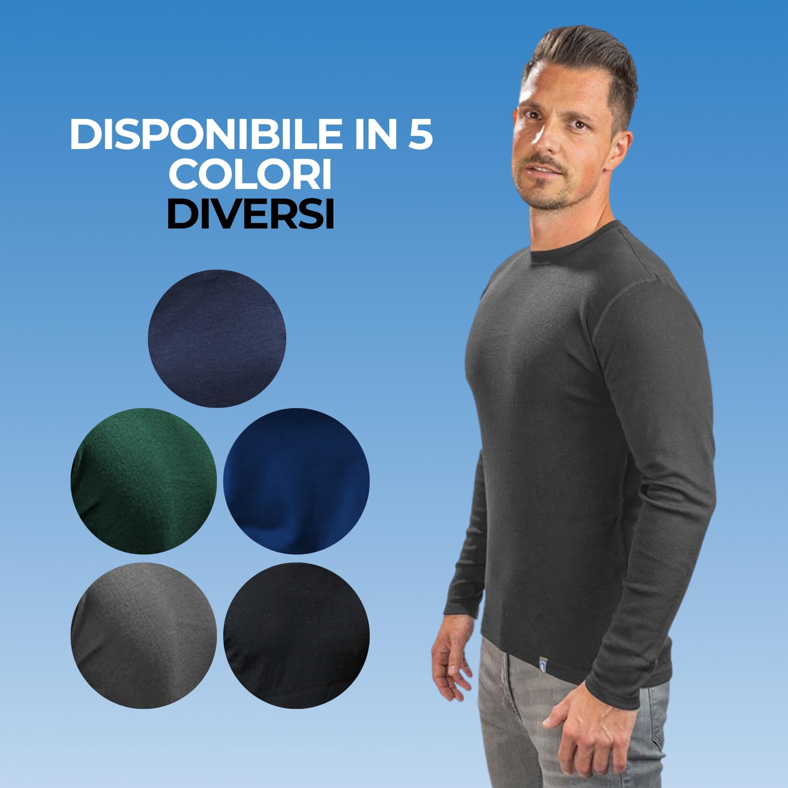 ALPIN LOACKER Maglietta Termica Uomo 100% Lana Merino - Maglia Tecnica per Running, Ciclismo e Sport Invernali