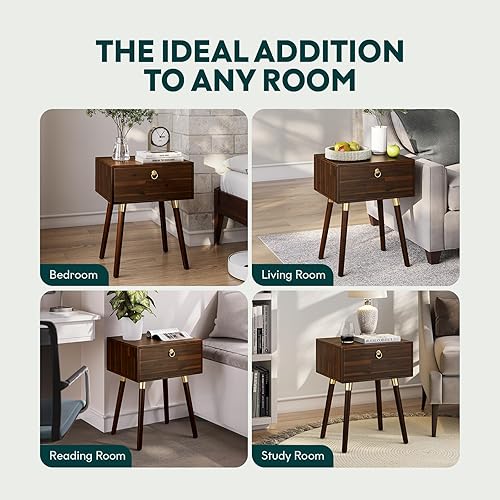 Miniatura 56 de Bme Dinkee - Base de cama de tamaño matrimonial sin cabecera, 15 pulgadas, minimalista y moderna, madera de acacia, 12 listones de madera para