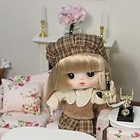 Vista 4 de Teléfono de casa de muñecas 1:12 en miniatura, modelo de teléfono giratorio, decoración de escritorio, accesorios retro para casa artificial sala