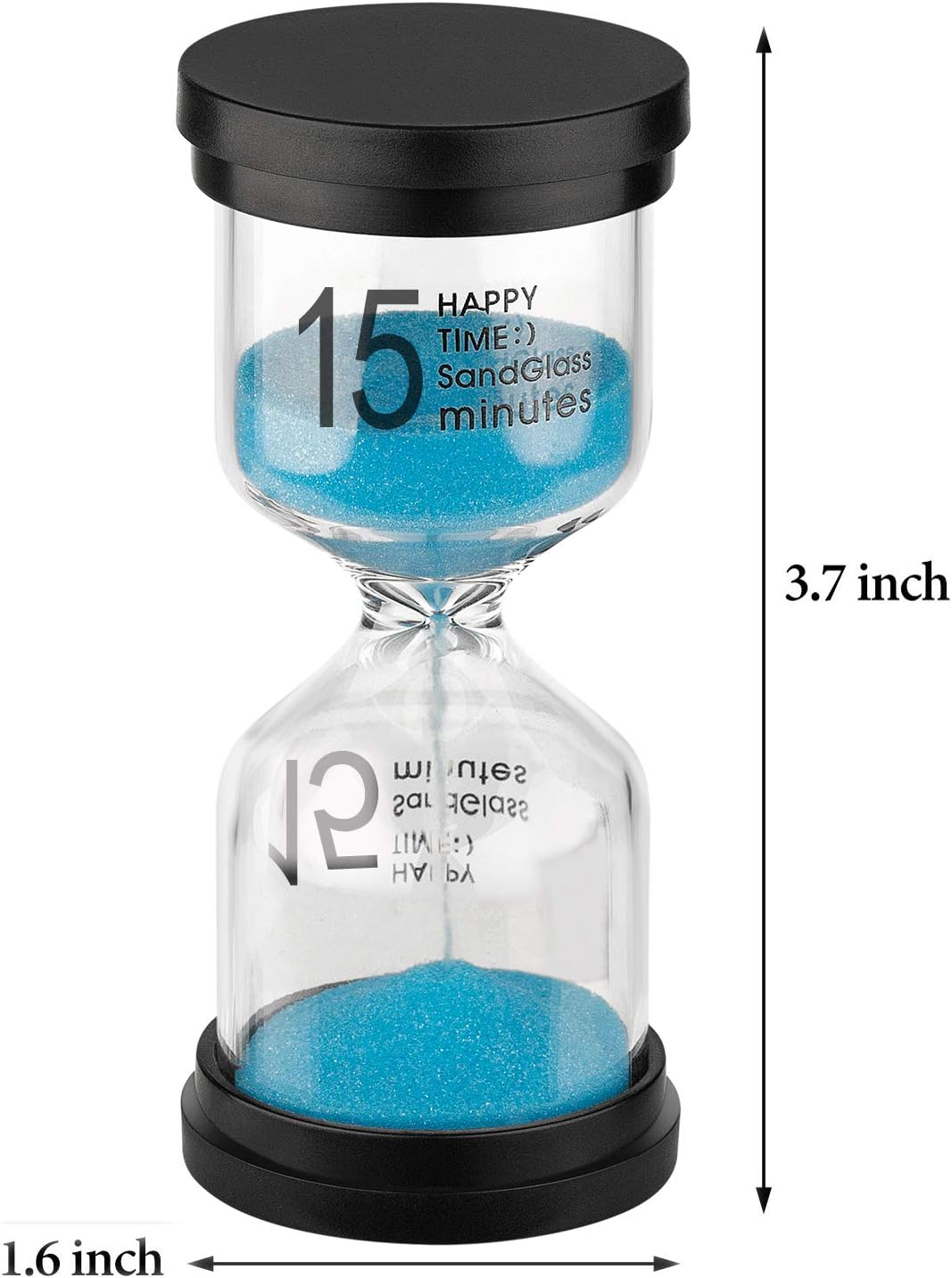 KSMA Sand Timer 15 Minute Hourglass Timer,Colorful Sandglass Timer for Kids,Classroom,Kitchen,Games,Toothbrush Timer
