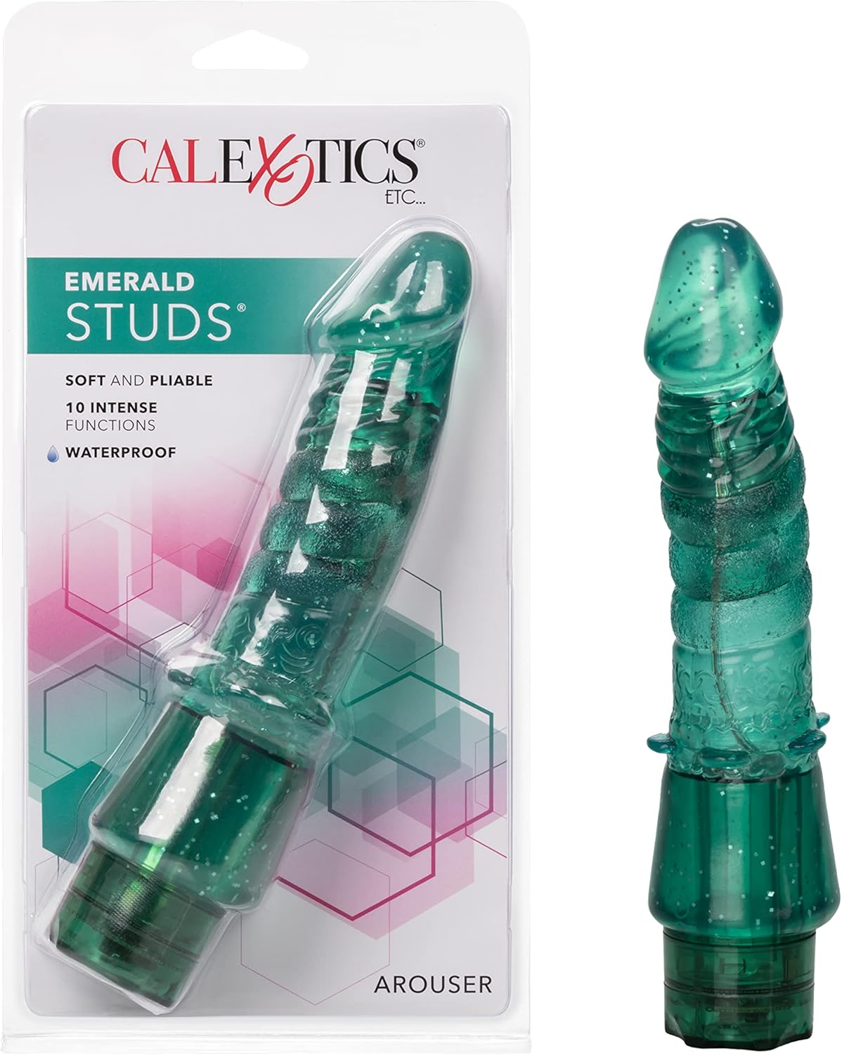 CalExotics Emerald Studs Multi-Function Stimulator, Arouser, 7"