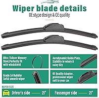 Vista 190 de 26" 20" 16" Windshield Wiper Blades Replacement for Dodge Grand Caravan 2008-2020 / Chrysler Town & Country 2008-2016 Premium All Weather Front Rear