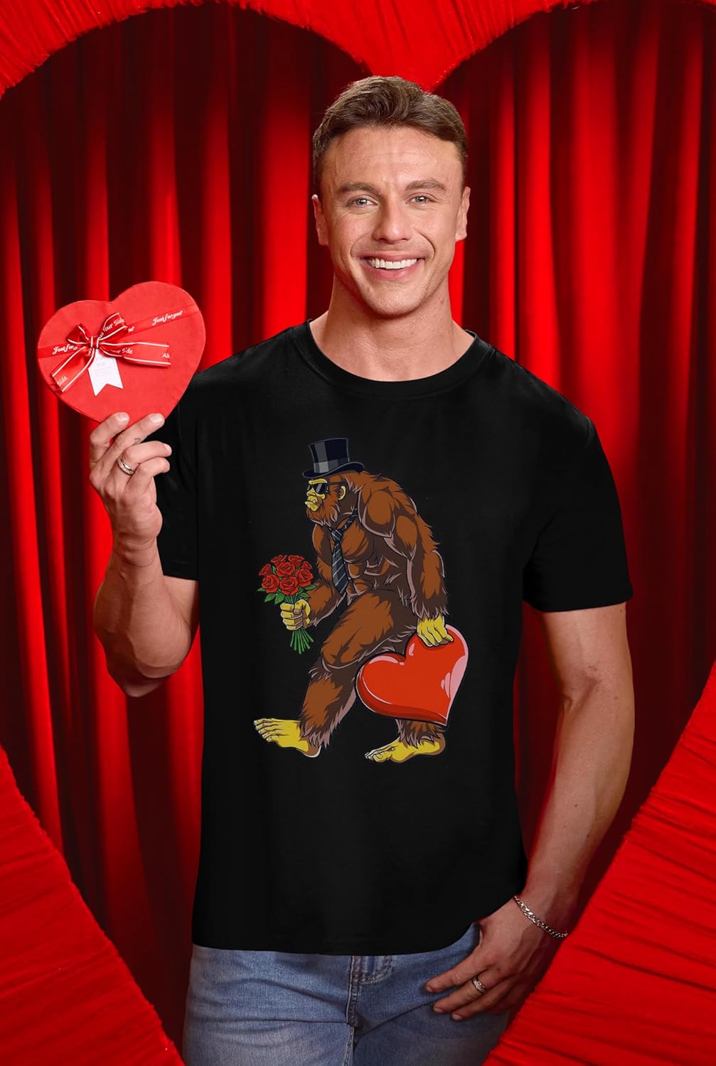 Arvilhill Men Valentine's Day Crewneck Shirt Trendy Graphic T-Shirts (S-3XL) - Image 5