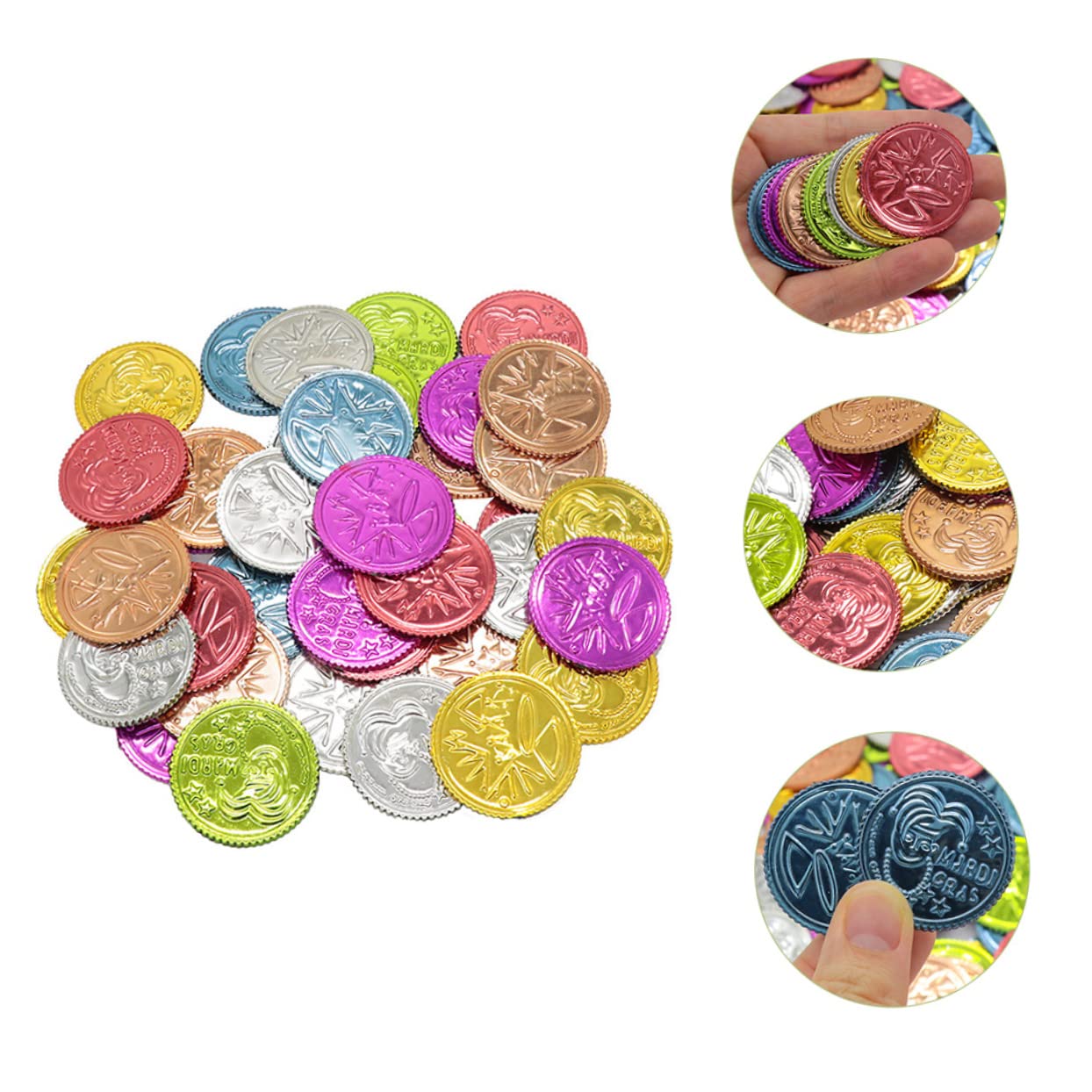 UPKOCH 400 Monete Plastica Colorate per Giochi Tema Clown per Feste Compleanno Halloween e Caccia Al