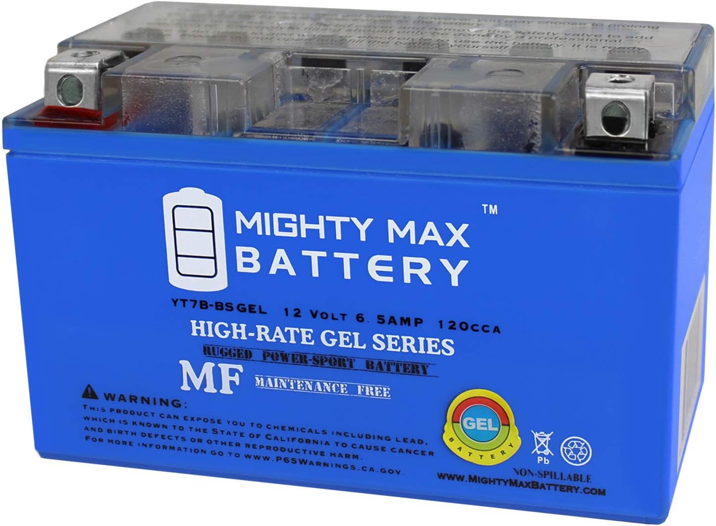 Mighty Max Battery YT7B-BS Gel 12V Replacement Battery for Suzuki DR-Z400 E, S, SM 00-17