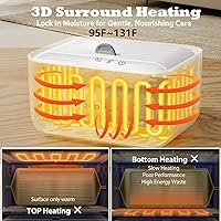 Vista 2 de Calentador de toallitas, dispensador de calentador de toallitas para bebés, contenedor de gran capacidad con luz nocturna, pantalla de temperatura