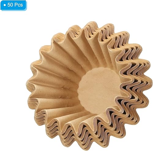 Miniatura 3 de PATIKIL Filtros de café para cesta de 1 a 2 tazas, filtro de papel marrón de 6.1 x 1.8 pulgadas, cafeteras de goteo desechables para cafetería,