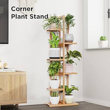 Amazon.co.jp: フラワースタンド 天然竹製 プランタースタンド 6