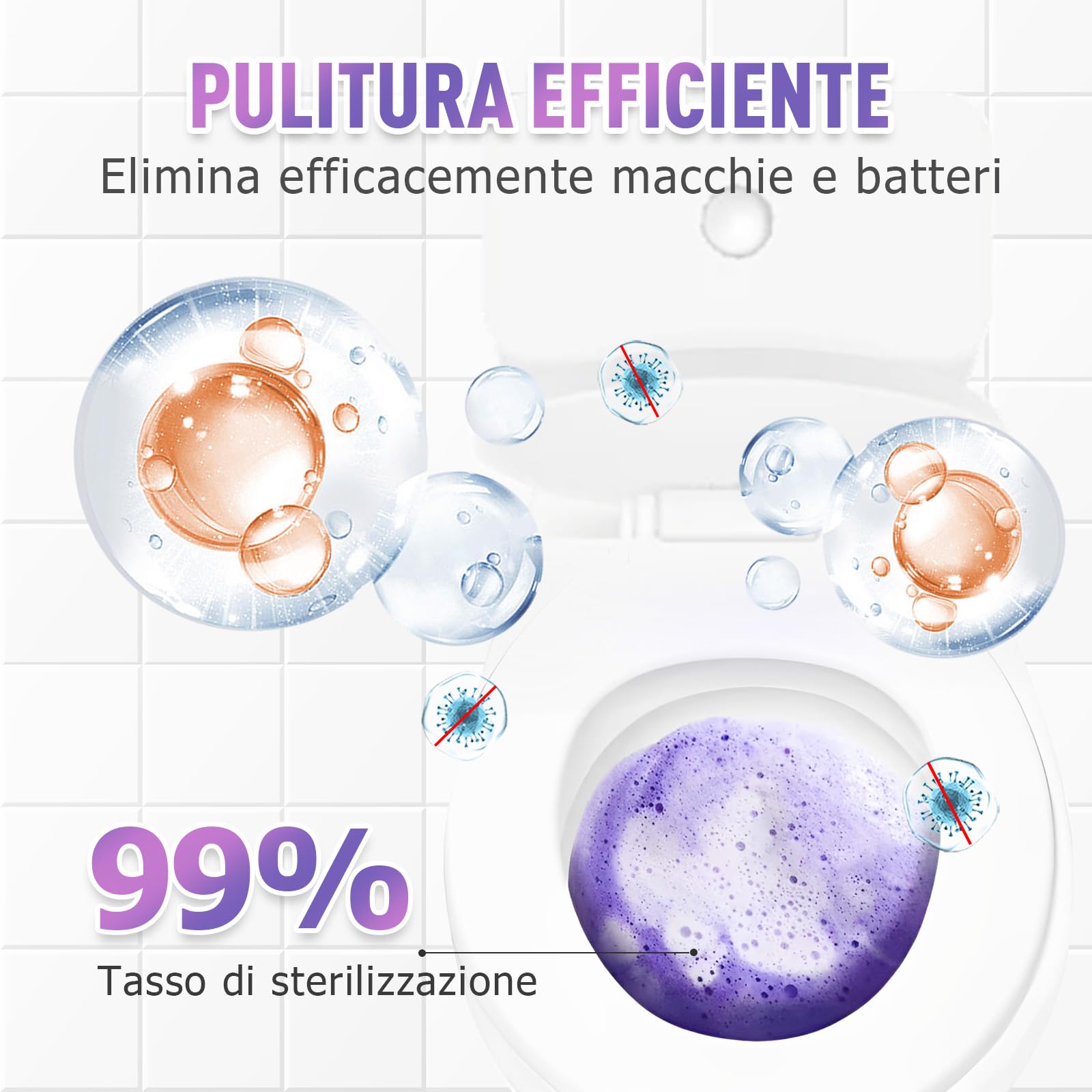 Disincrostante WC, 2026 Nuovo Detergente Anticalcare in Detergente per WC, Self-Cleaning Foam, Scioglie Gli Ingorghi Elimina Incrostazioni di Calcare e Ruggine per la Pulizia di W C e Bagno (1Pcs)