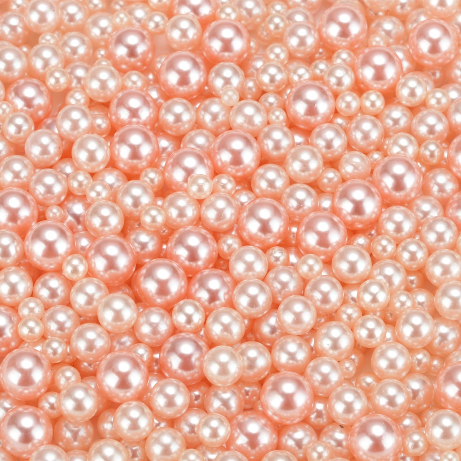Perlas redondas ABS sin agujero de 3-8mm para fabricación de joyas y relleno de jarrones 900 piezas