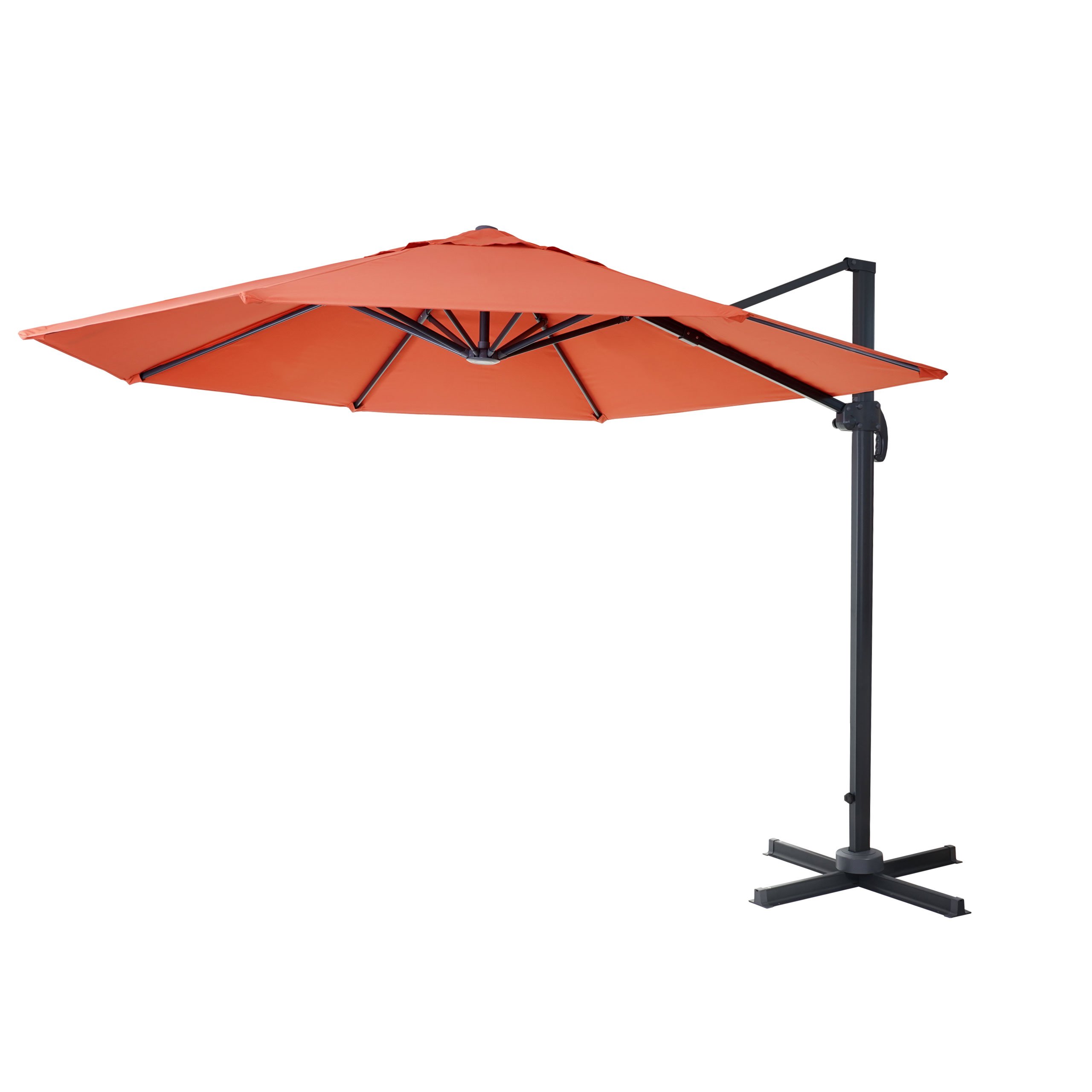 Mendler Klosz przeciwsłoneczny HWC-A96, okrągły, Ø 3 m, poliester, aluminium/stal, 23 kg