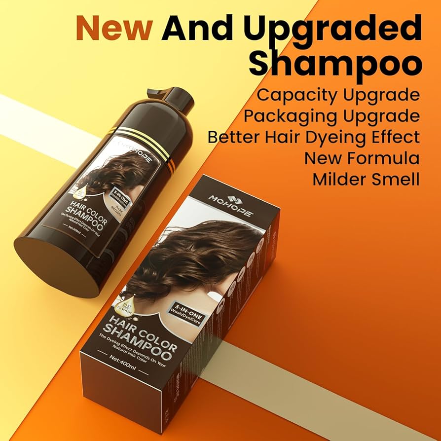 生茶いえもん　2点　半袖 　ブルーM ブラウンM Amazon.com : Ivnil Dark Brown Hair Dye Shampoo 3 in 1 for