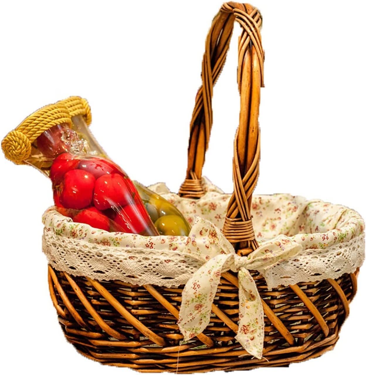 Dekoracja Kuchenna Kosz Piknikowy Na Mocny Warkocz Z Zmywalną Podszewką Przenośny Ręcznie Robiony Kemping Imprezy Plenerowe(43 * 12 * 42cm)