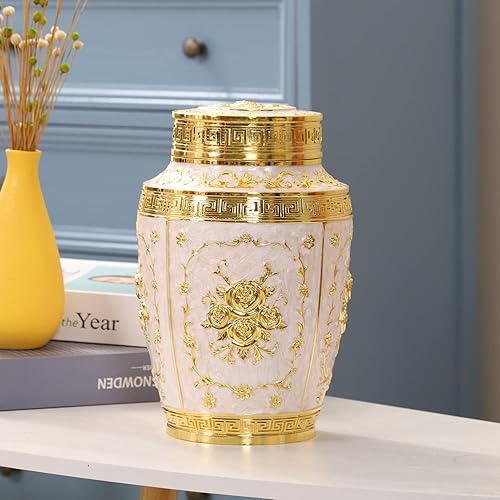 Miniatura 6 de Urna para cenizas humanas adultas  Urna de cremación de rosas para mamá  Urna funeraria para mujeres hecha de aleación de zinc  Capacidad para 200