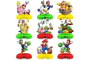 Charming Super Mario Honeycomb Centerpieces for Delightful Party Decorations