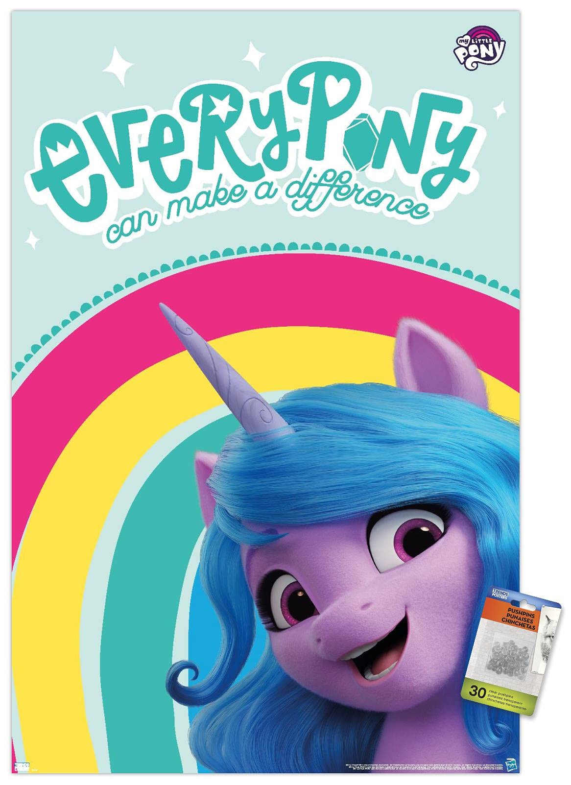 Póster de My Little Pony 2 con alfileres de alta calidad sobre papel satinado