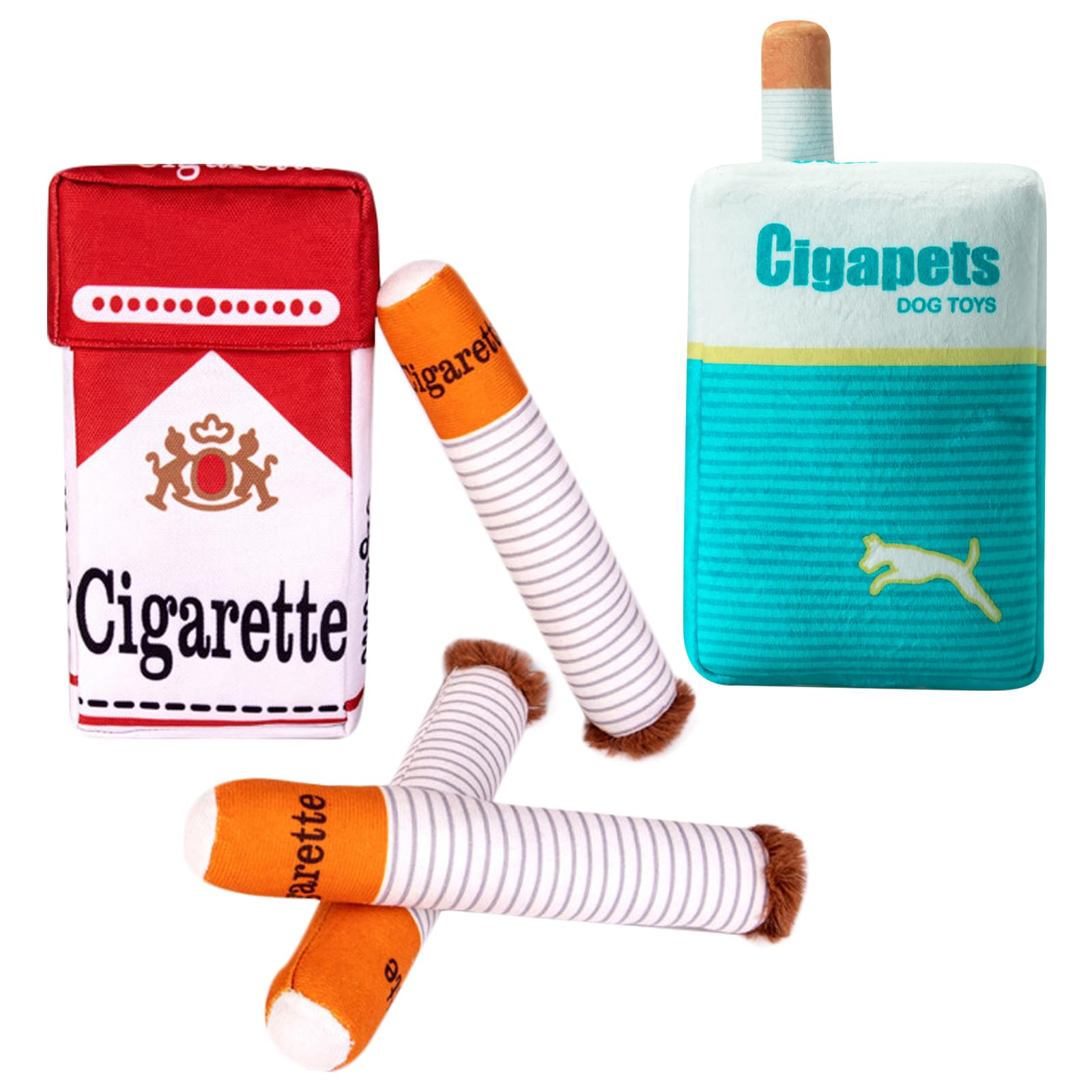 EDLMKM Funny Squeaky Dog Toys, Funny Giggle Squeak Toy Cigarette Shape Dogs Interactive Toysz, Puppy Teething Toys for Dogs Birthday Present, Puppy Chew Toyss, Dog Squeaky Toy, FFunny Dog Toyss