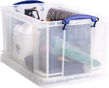 Really Useful Box Plastic Storage 48 Litre Clear (Pack Of 3)