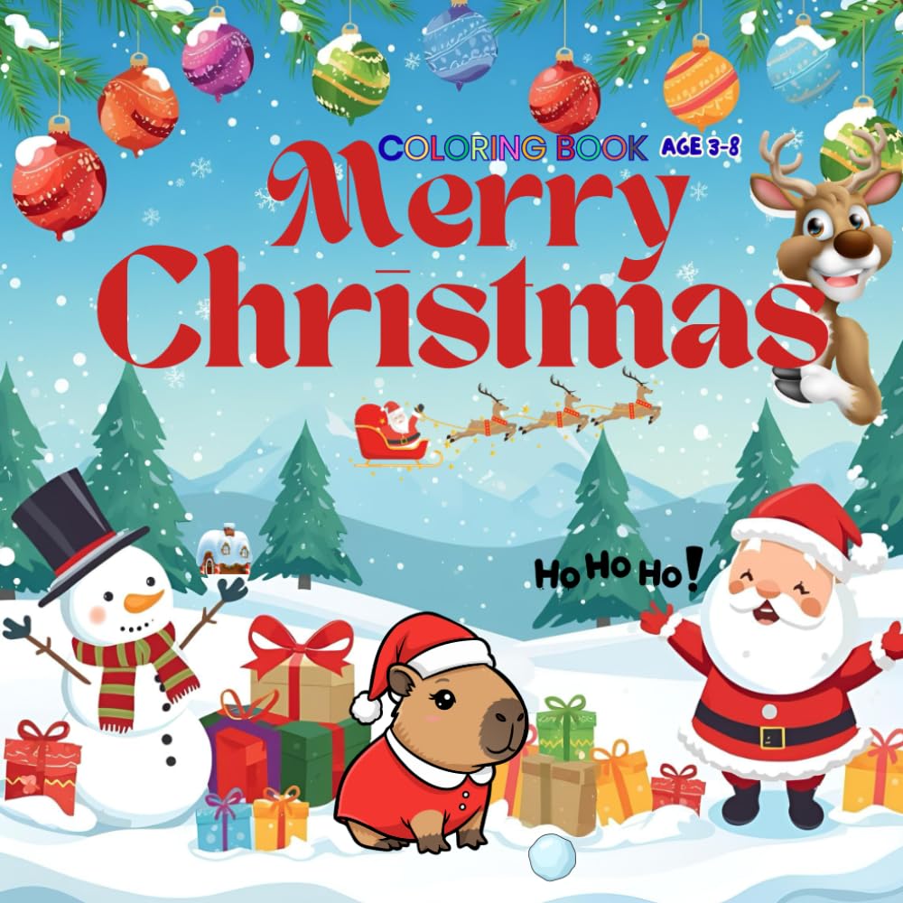 Merry Christmas Coloring Book: Over 75 fun and festive Christmas illustrations