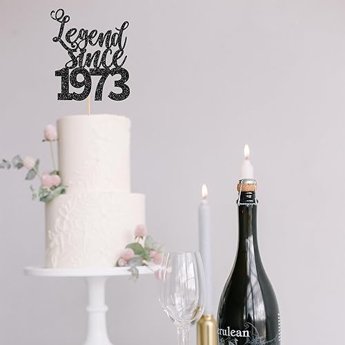 Miniatura 5 de 1 pieza de decoración de pastel de 50 cumpleaños de la leyenda desde 1973, 50 cumpleaños 50, divertido 50 y fabuloso pastel decoración para 50