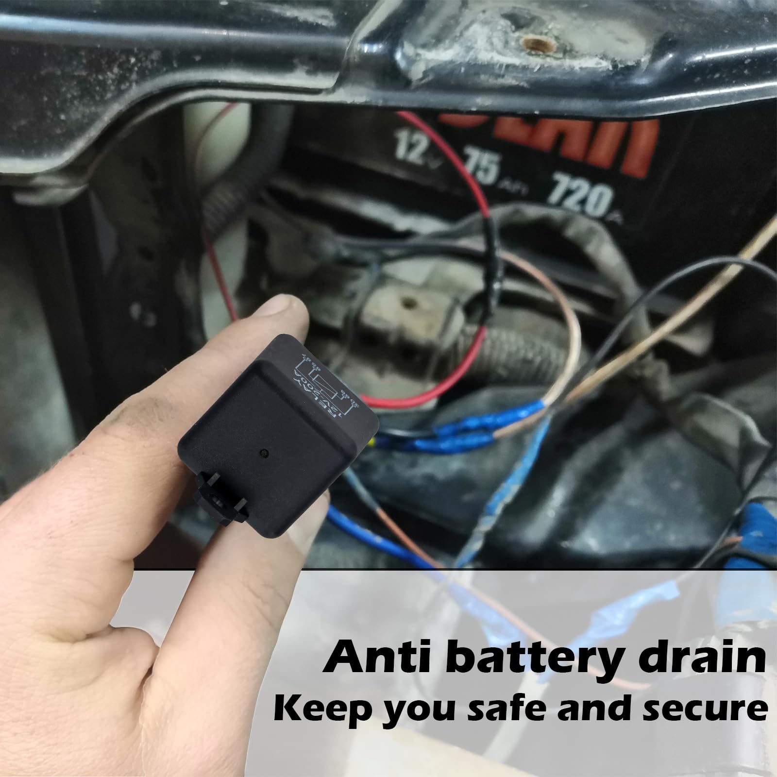 Relais Séparation Batterie 12V 200A - Coupleur Pour Voiture Camion Bateau - Avec Bornes Incluses