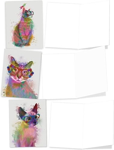 Miniatura 5 de The Best Card Company TITLE AM6199OCB-B2x10 - Juego de tarjetas de felicitación en blanco de acuarela surtida, incluye 20 tarjetas de notas +