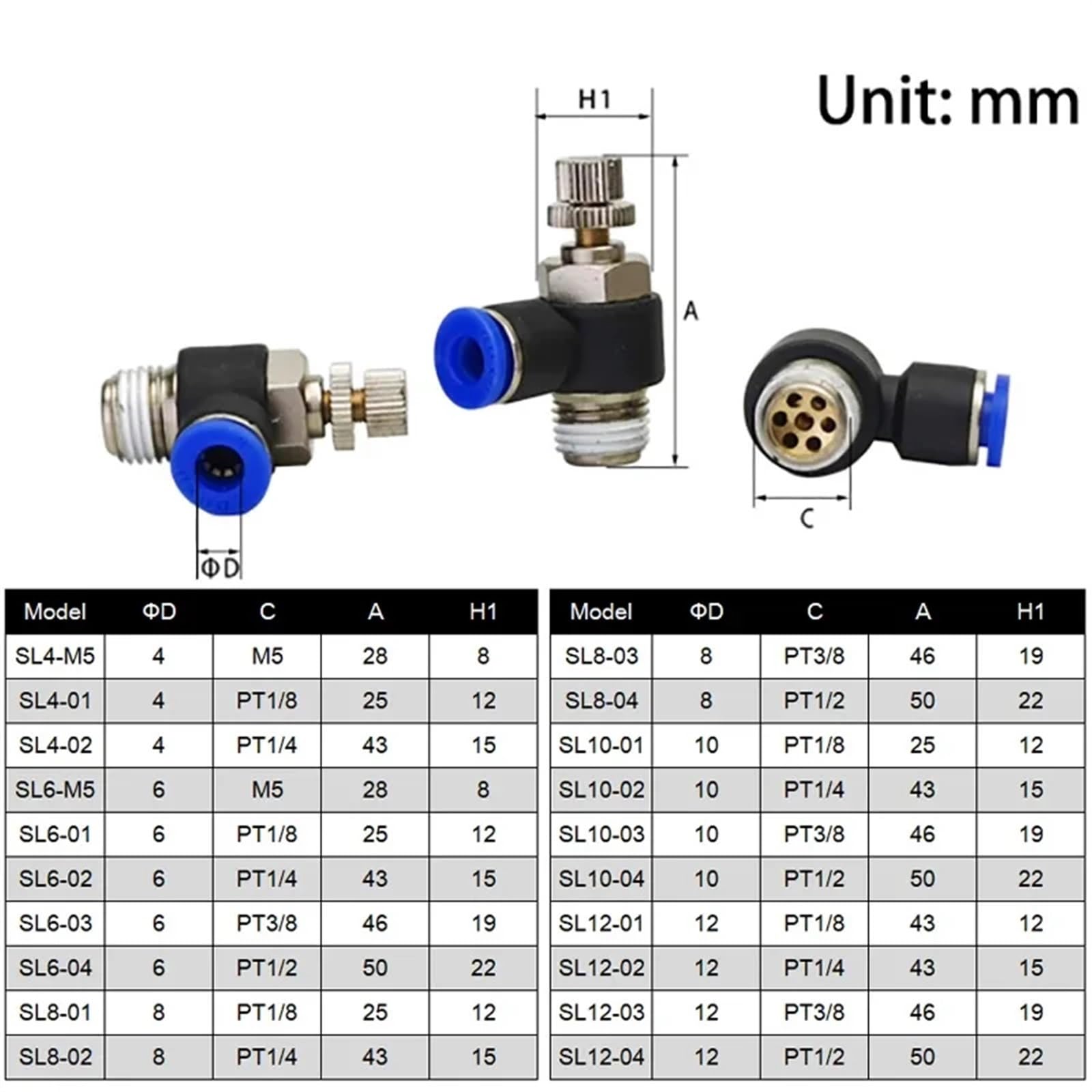 20 raccordi pneumatici rapidi PX 4-12 mm per tubo flessibile aria raccordo 1/8 1/4 3/8 1/2 BSPT filettatura maschio (12-01) raccordi idraulici