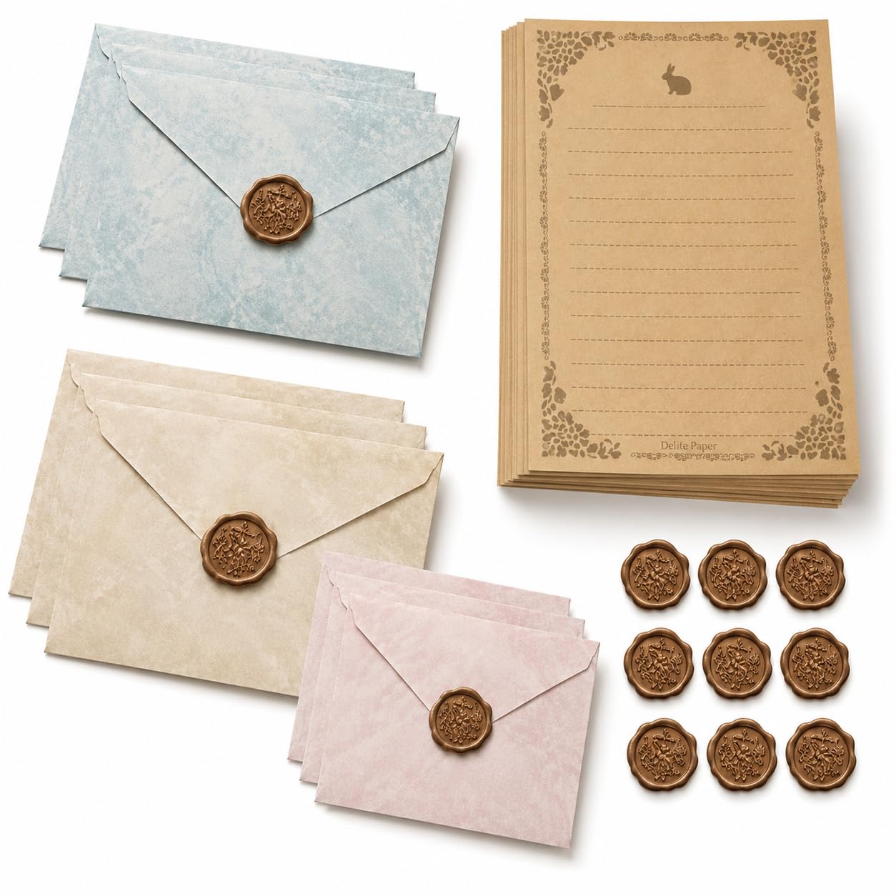 68-Piece Love Letter Papers with Envelope, Letter Writing Paper, Letter Writing Paper and Envelopes, for Personal Correspondence, Notes and Invitations-picture-28
