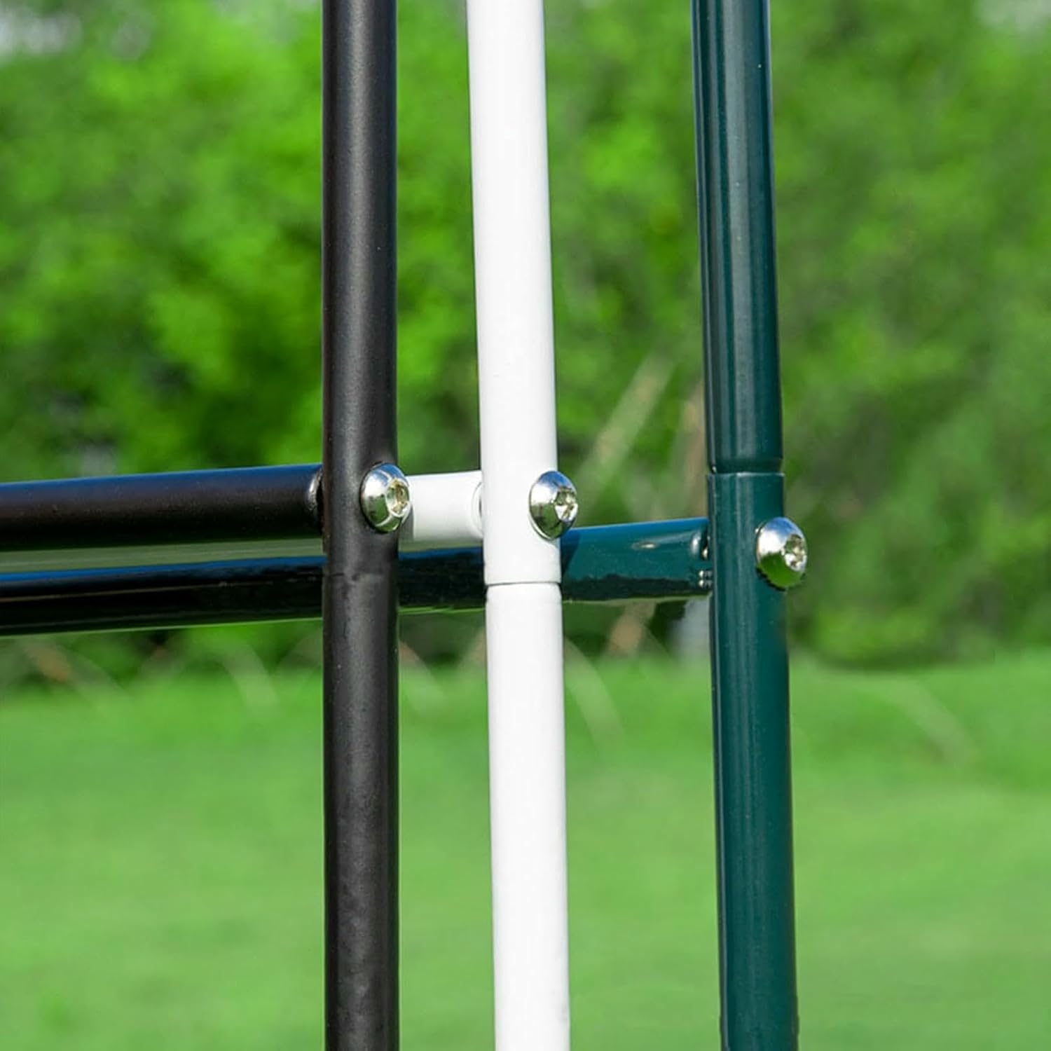 Curved Metal Garden Arc, Wrought Iron and Steel Support for Climbing Plants, Pink, Interior and Exterior, White, Perfect for Garden Decoration ~/