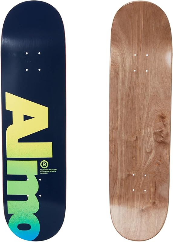 Tabla de skate con logotipo Almost Fall Off, talla 8,5 pulgadas, azul