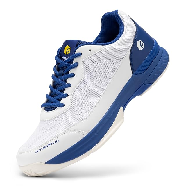 FitVille Wide Pickleball Shoes for Men Tennis Shoes Sneakers for All Court Racquetball Athletic Shoes for Racquet Sport