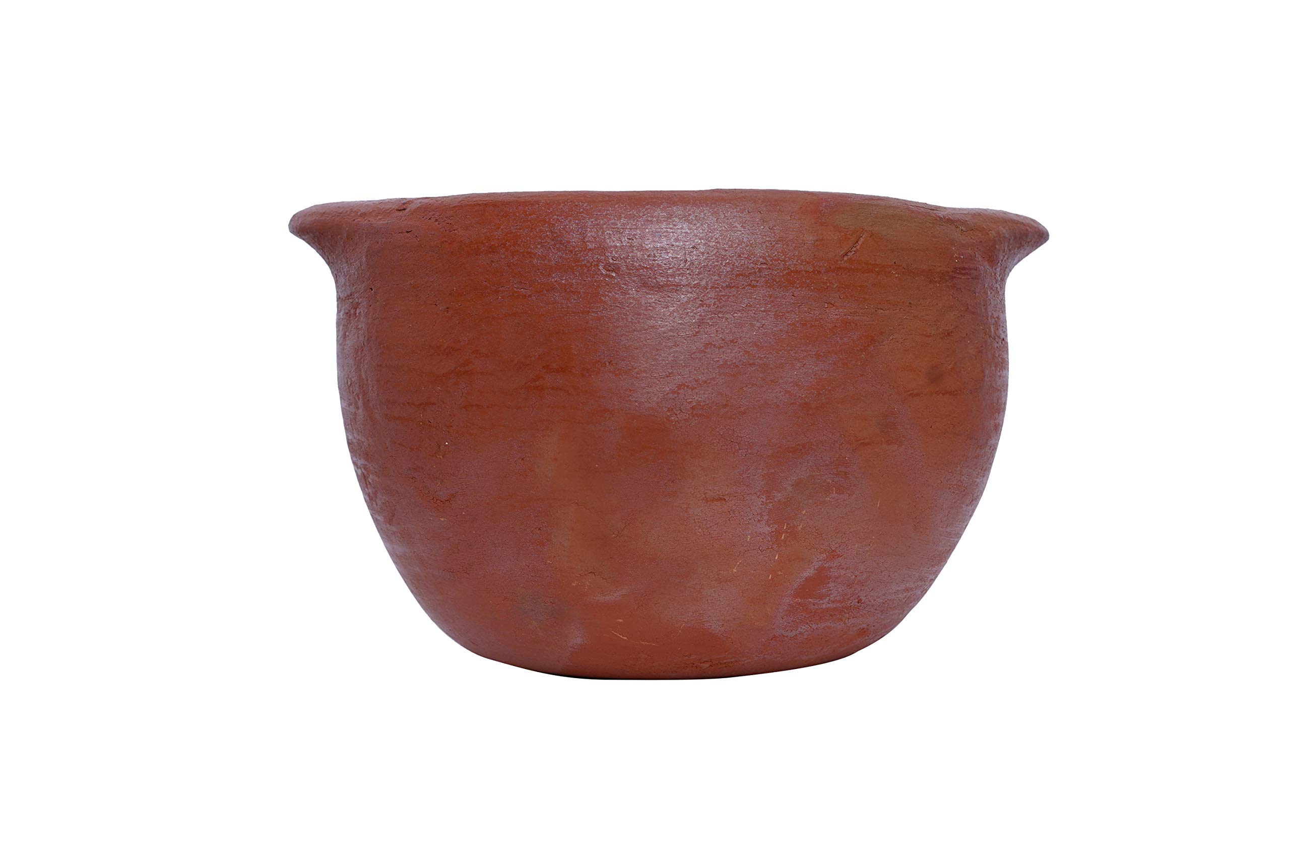 India Online Clay Handi/Earthen Pots for Cooking (Red :2 Liter)