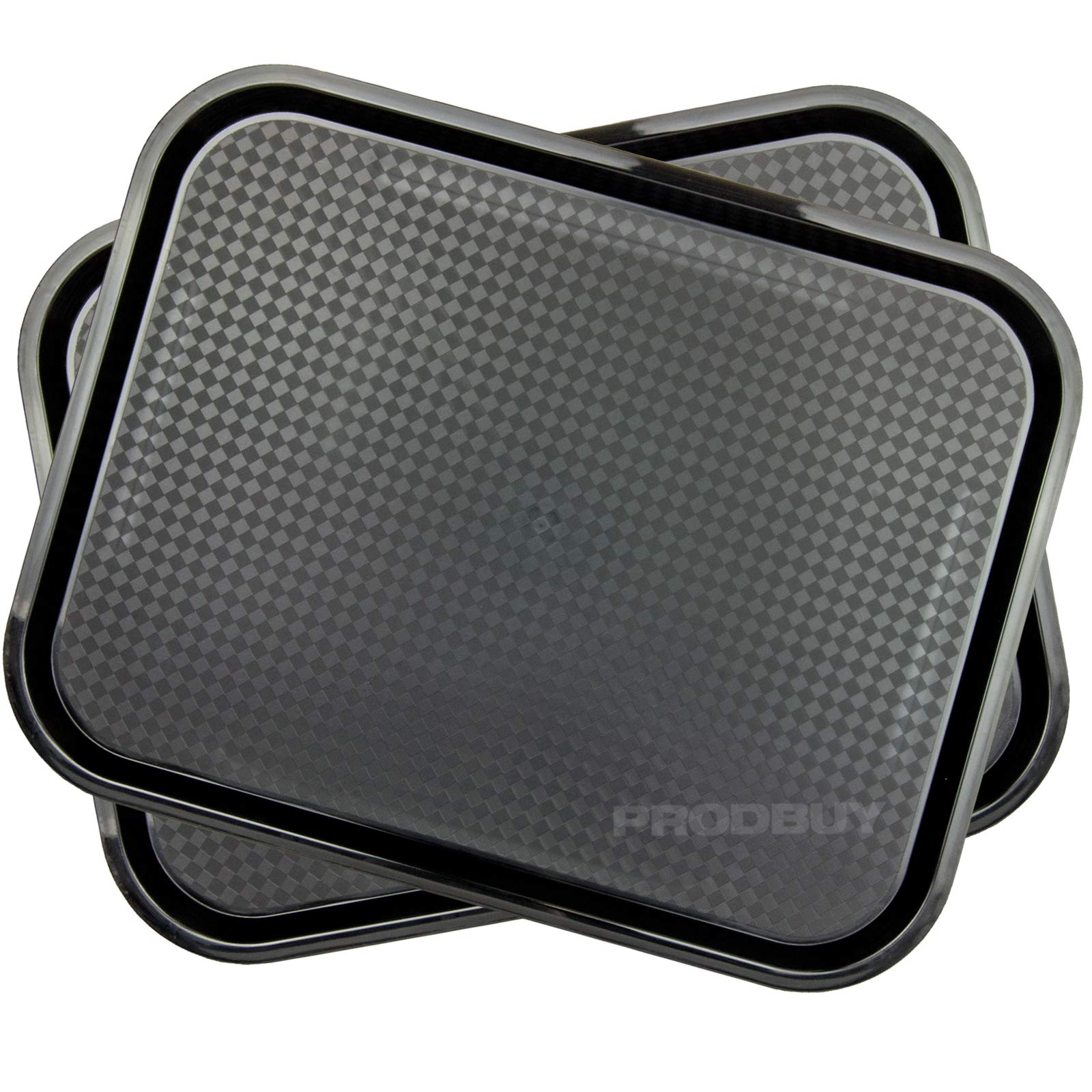 Prodbuy Black Set Of 2 Small 35Cm X 27Cm Fast Food Trays