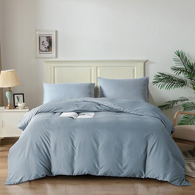 Good Nite Duvet Cover Set for Bedding Sheet Set by Polyester Cotton Soft Quilt Bed Cover with 2PC Pillowcases Easy Care & Fluffy Single/Double/King Size Bed Duvet Sets