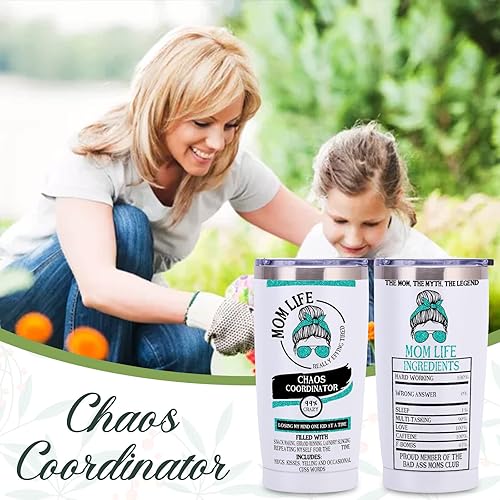 Miniatura 7 de Chaos Coordinator - Vaso de acero inoxidable para mamá, taza de viaje de 20 onzas, regalos de cumpleaños para mamá, mujer, esposa y madres, regalos