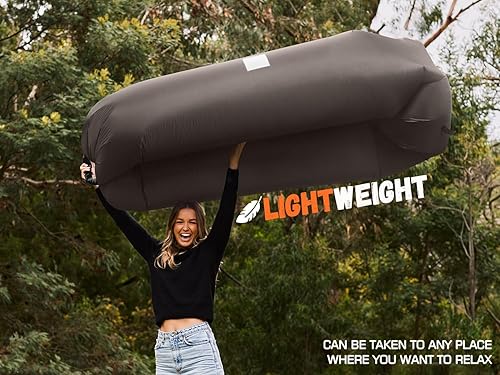 Miniatura 143 de WEKAPO Tumbona inflable, sofá de aire, hamaca, portátil, impermeable y a prueba de fugas, ideal para patio trasero, playa, viajes, camping, picnic