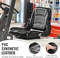 Vista 5 de VEVOR Asiento universal de carretilla elevadora, asiento de tractor plegable con respaldo de ángulo ajustable y micro interruptor, 6.3-13.4