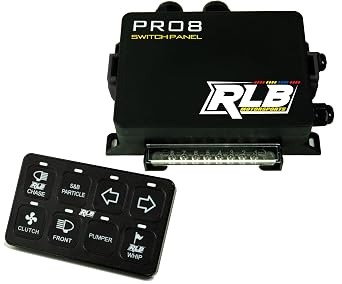 Switch Panel 8 Gang Aux 12V Programmable System LED RGBW Panel RLB Motorsports PRO8 for JK Side by Side UTV Truck Marine Boat - Plug & Play Easy Installation!