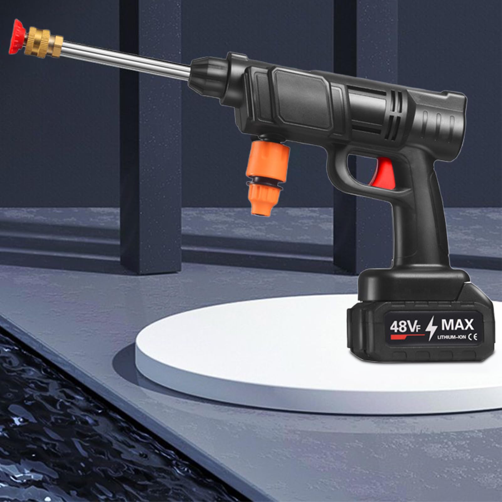 Hidrolimpiadora Inalámbrica Eléctrica Portátil Sin Cable | Máquina de Limpieza con Manguera de 5 m para Lavado de Coches y Baño de Mascotas