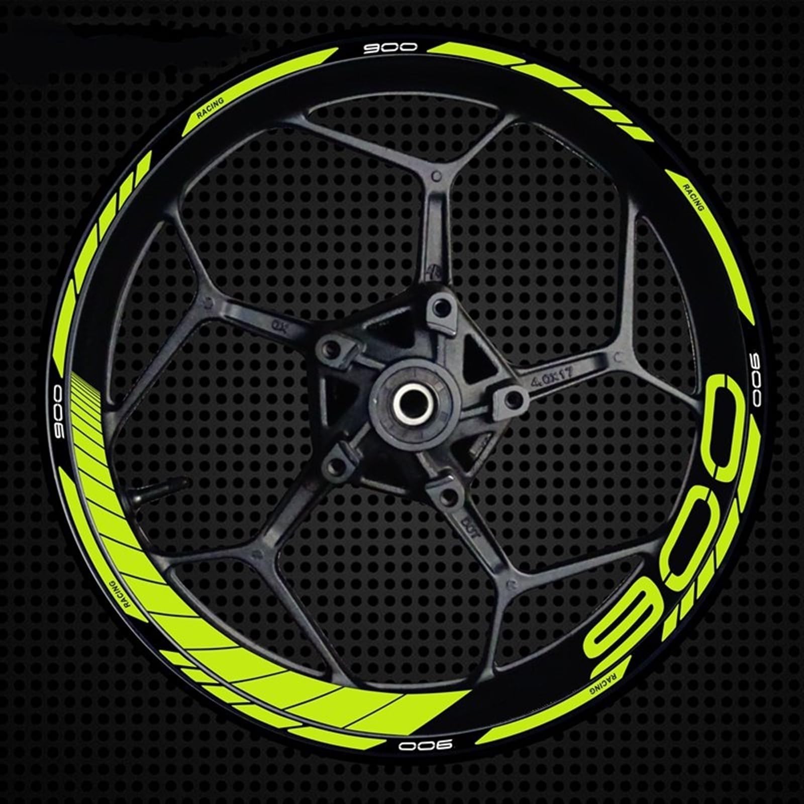 1 Set of Motorcycle Accessories Wheel Stripes Reflective Rim Stickers for Kawasaki Z900 Z 900 Z-900 Decorative(Color2)