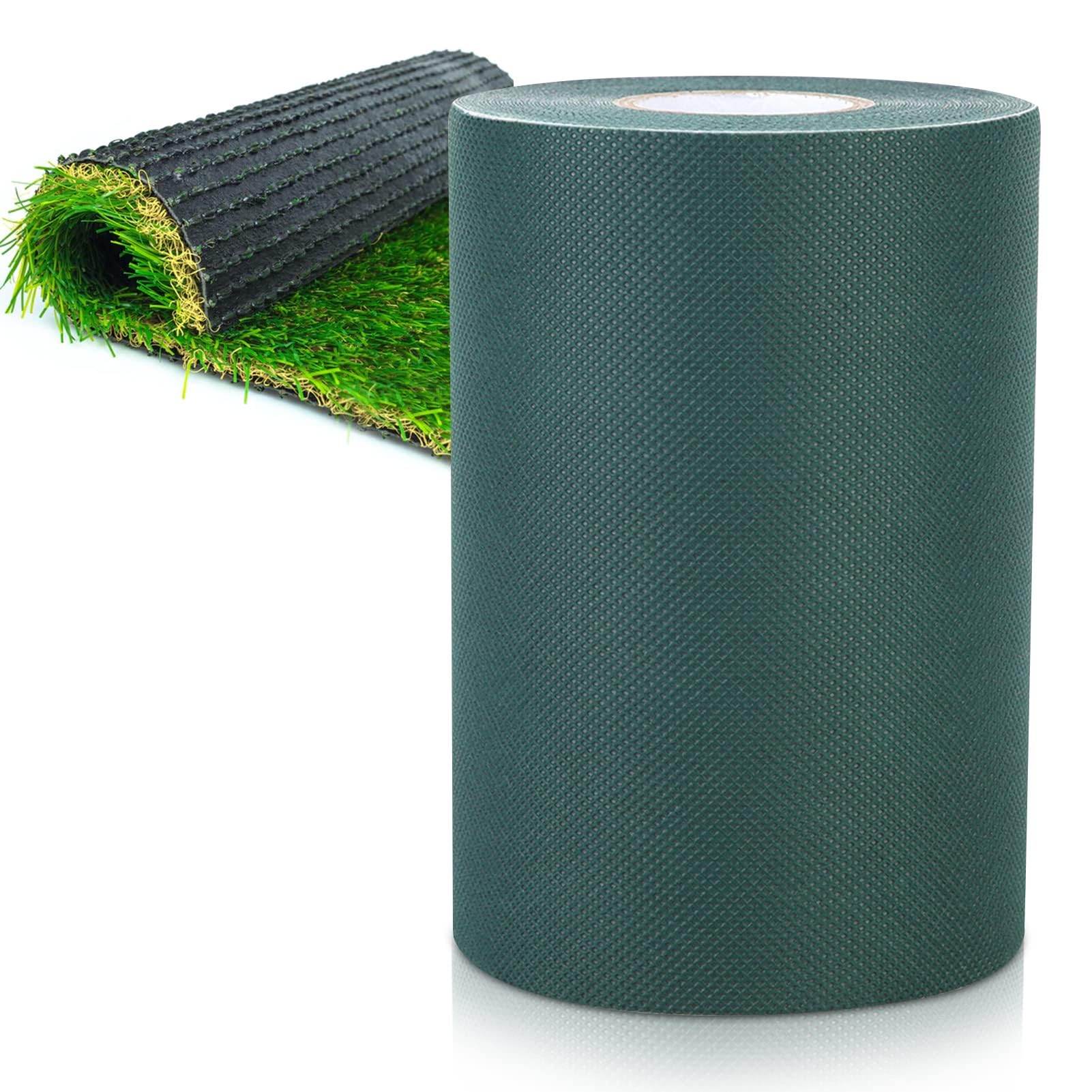 HERCHR Ruban de Gazon Artificiel 10Mx15CM, Ruban Adhésif de Pelouse Ruban de Joint de Pelouse Synthétique Bande Adhésive pour Connecter de Faux Tapis d'herbe