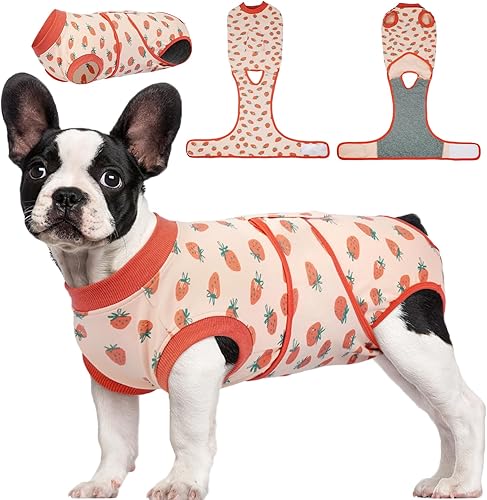 Miniatura 116 de Kuoser Traje de cirugía para perro, cómodo traje de recuperación para perros, mameluco protector posoperatorio, alternativa suave al cuello E