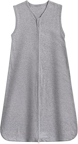 TOG 0.5 - Saco de dormir para bebé, de 0 a 6 meses, 100% algodón, cómodo, suave, sin mangas, ligero, con cremallera de 2 vías, para bebés