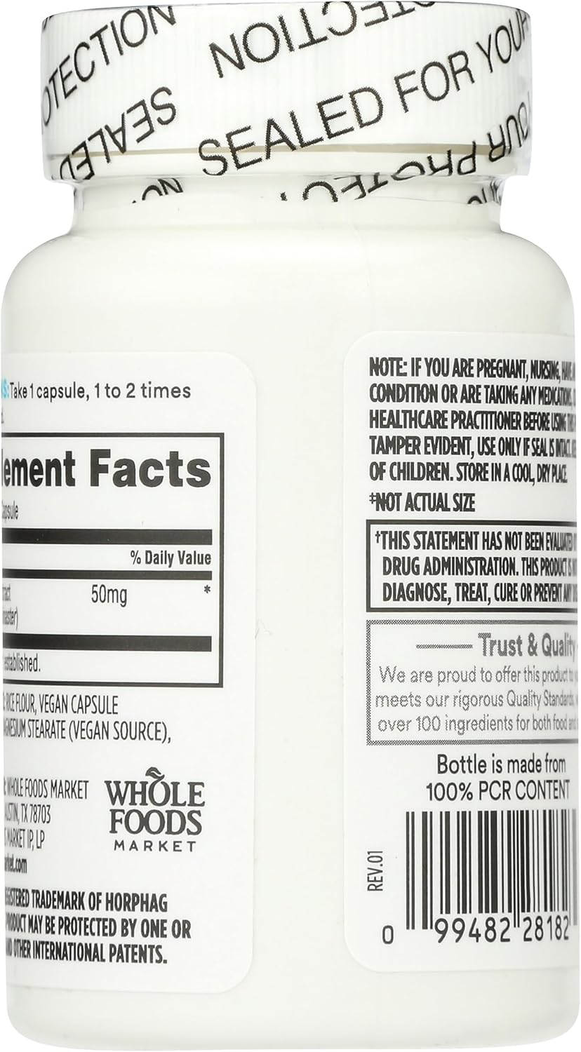 365 by Whole Foods Market, Pycnogenol Maritime Pine Bark Extract, 50mg Vegan Capsules, 60 Count - Image 2
