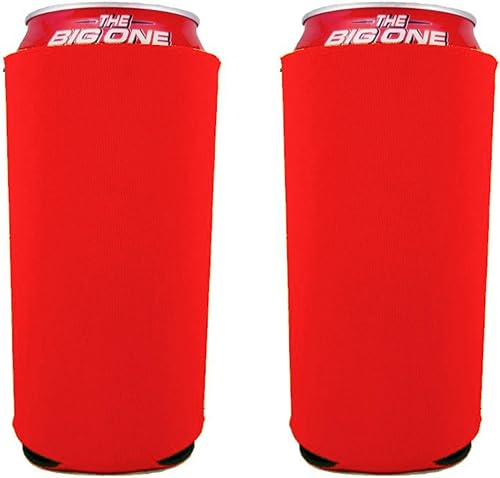 Miniatura 6 de Neopreno en blanco de 24 oz. Can Coolie (paquete de 2, azul rey)