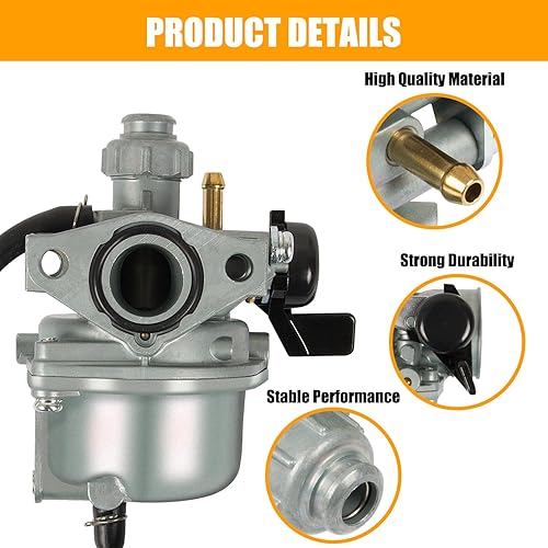 Miniatura 2 de RANSOTO Carburador compatible con XR70 XR70R CRF70 1997-2003 CRF70F 2004-2012 Honda reemplaza 16100-GCF-672 con kit limpiador de chorro de suciedad