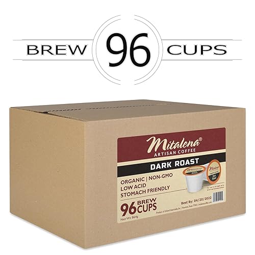 Miniatura 2 de Mitalena French Roast - Cápsulas de café orgánico bajo en ácido, café tostado oscuro para cafetera Keurig K-Cup, disfruta de café artesanal de lotes