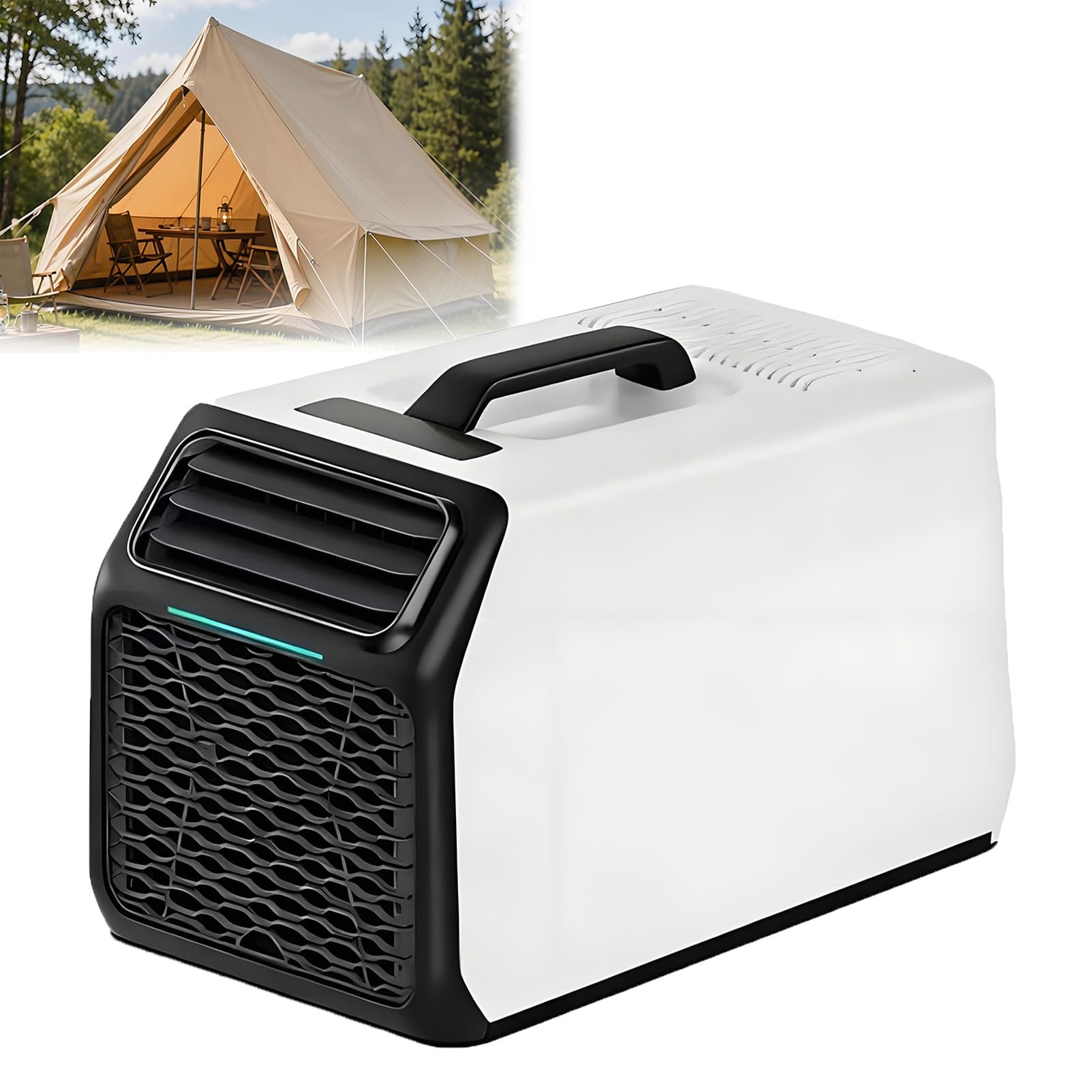 EpyGnom Portable Air Conditioner for Tent Camping, Fast Cooling + Dehumidify + Fan + Sleep Mode + 24h Timer, Low Power Quiet AC Unit for Grow Tents, Dog Houses, Cat Rooms, Small Spaces White-800W